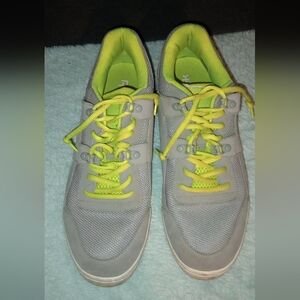 Gray and Neon Green Sneakers